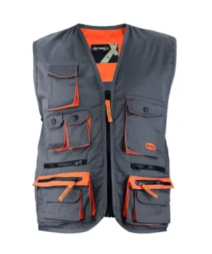 Chaleco Geologo Gabardina Gris/Naranjo