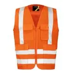 Chaleco Activex Naranjo 4 Bols.Alta Vis.C/Cinta