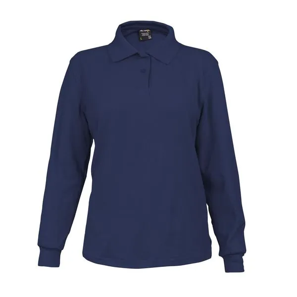 Polera Activex Pique Azul Marino M/Larga Mujer UV - Imagen 2