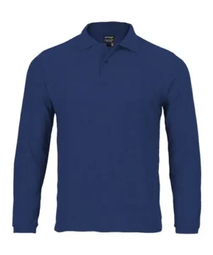 Polera Activex Pique Azul Marino M/Larga UV