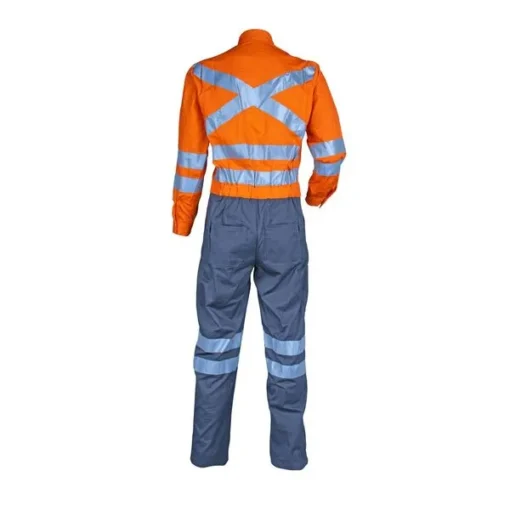 Overol Activex Piloto 100% Algodon Naranjo/Gris - Imagen 3