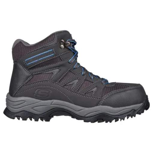 Botín Skechers Pomeria Gris/Celeste Mujer - Imagen 3