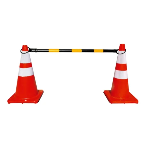 Barra conectora de conos Amarilla/Negro extensible 1-2 Mts. - Imagen 2