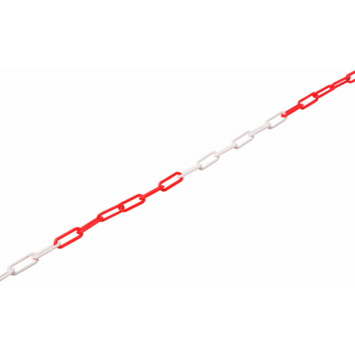 Cadena plastica delimitadora Roja y Blanca (Rollo 25 mts) - Imagen 2