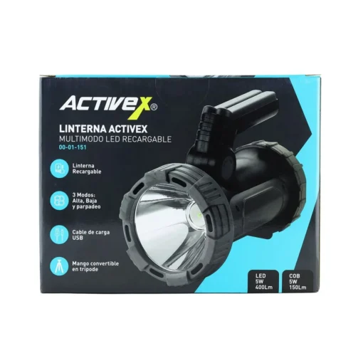 Linterna Activex Portatil Multimodo Led Recargable - Imagen 6