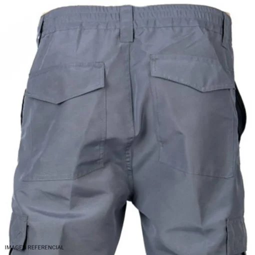 Pantalon Poplin Cargo Gris Pz. - Imagen 3
