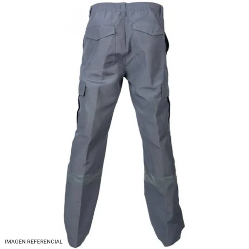 Pantalon Poplin Cargo Gris Pz. - Imagen 2