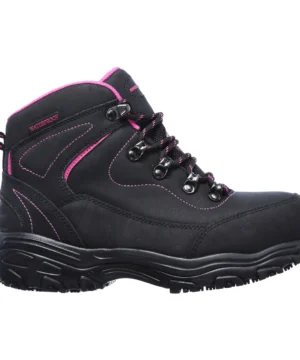 Zapatilla De Seguridad Skechers Amasa Negro:Rosado Mujer