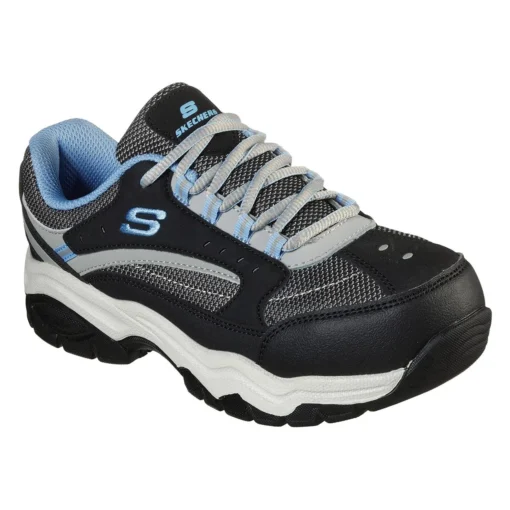 Zapatilla De Seguridad Skechers Biscoe Negro/Azul Mujer - Imagen 2