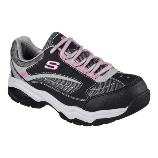 Zapatilla De Seguridad Skechers Biscoe Negro/Rosado Mujer - Imagen 2