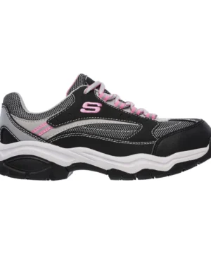 Zapatilla De Seguridad Skechers Biscoe Negro/Rosado Mujer
