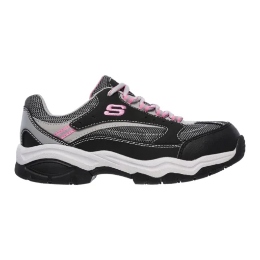 Zapatilla De Seguridad Skechers Biscoe Negro/Rosado Mujer