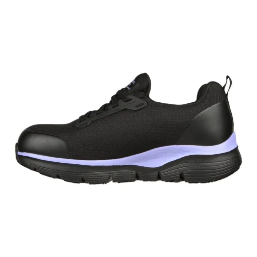 Zapatilla De Seguridad Skechers Evzan Negra/Morado Mujer - Imagen 3