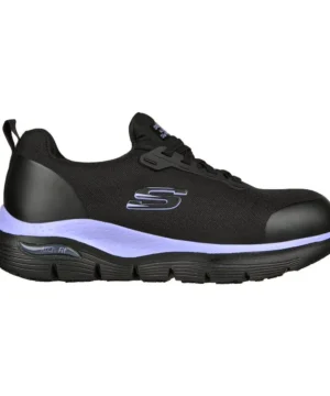 Zapatilla De Seguridad Skechers Evzan Negra/Morado Mujer