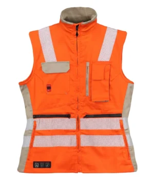 Chaleco Geologo Ignifugo Absolute Fire FRSVT NFPA 13034 Mujer Naranjo – Beige