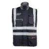 Chaleco Geólogo Ignífugo + NFPA 13034 Azul Marino-Gris
