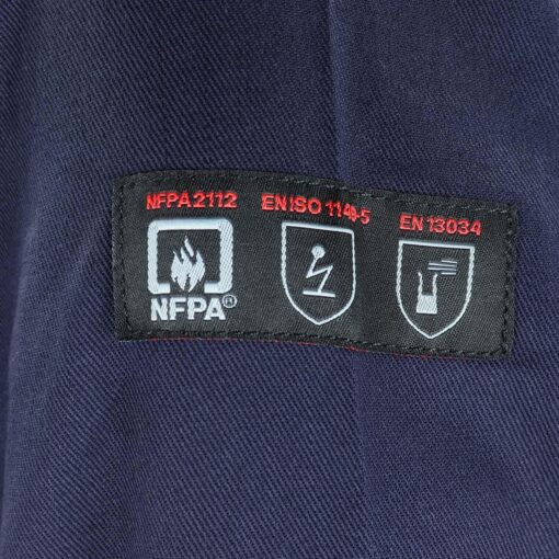 Chaqueta Slack Ignífuga Antiestático NFPA Azul Marino - Imagen 3